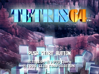 Tetris 64 title screen for Nintendo 64